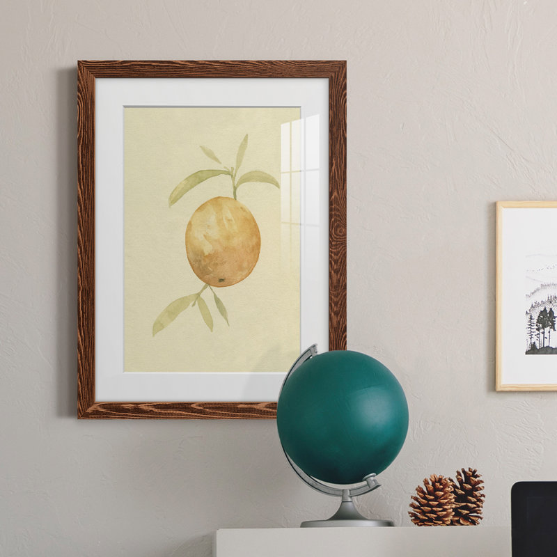 Mat encadré de qualité supérieure Dappled Oranges III - prêt à être suspendu, Érable, H 32 po x l 23 po x P 1 po