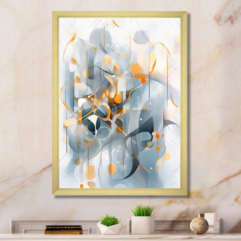 " Sculpted Silence ", 40" H x 30" W x 1.5" D, Gold Single Picture Framed