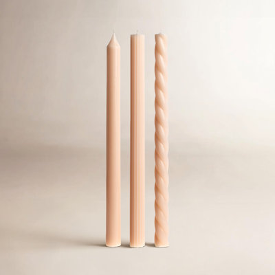 Beautifully Done Unscented Taper Candle Set