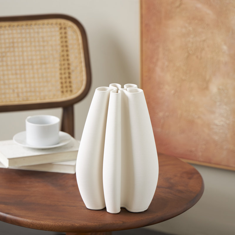 Bonnie Ceramic Table Vase, 11.4" H x 7.3" W x 7.3" D