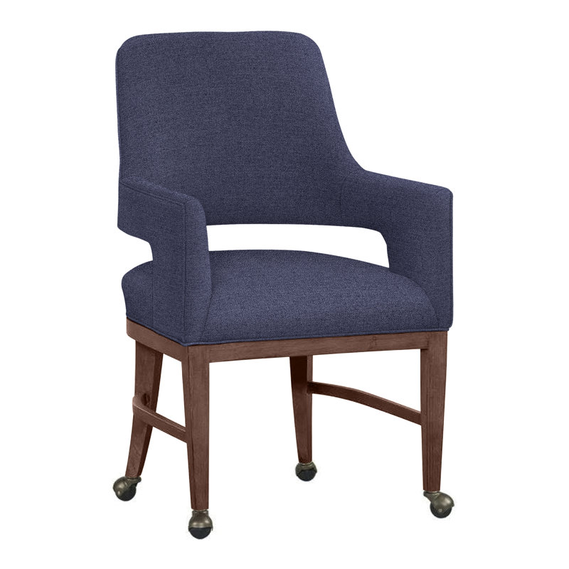 Chaise avec accoudoirs Josie, Indigo 8789, Noyer