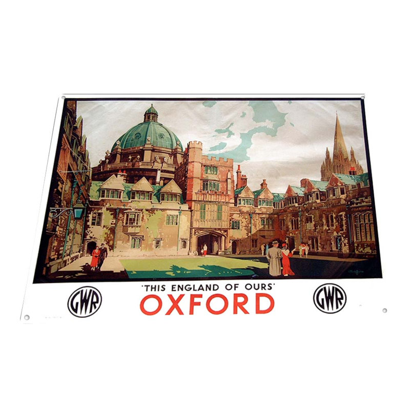 Rétro Oxford sur impression métallique, H 8,5 po x l 11,5 po x P 0,04 po