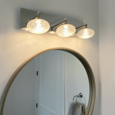 Éclairage pour salle de bain 3 lumières à DEL à intensité variable en chrome poli Alvie
