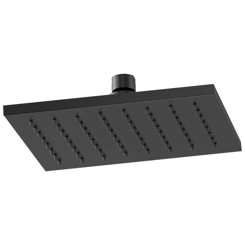 Siderna® Rectangular Raincan Showerhead, 1.75, Matte Black