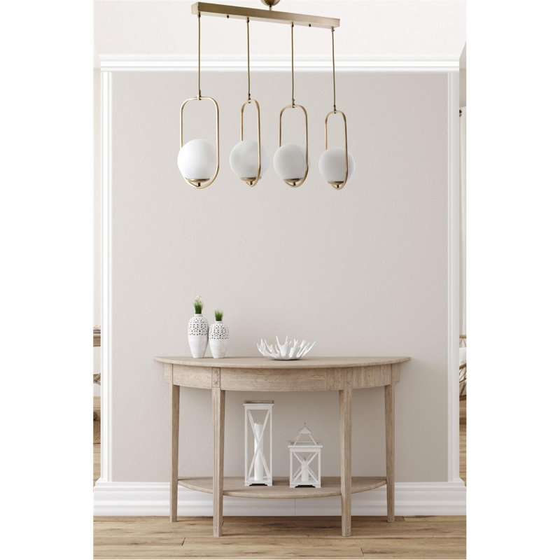 Whiling 4 - Light Kitchen Island Pendant, Gold, White