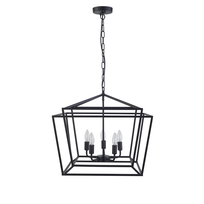 Lustre rectangulaire à 5 lumières Clarkson