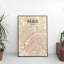« paris city map », reproduction d’impression sur affiche en tricolore-22632178