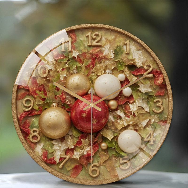 Horloge murale en verre 12 po
