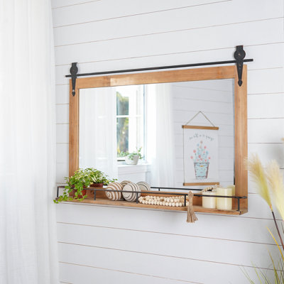 Van Nest Flat Mirror with Shelves