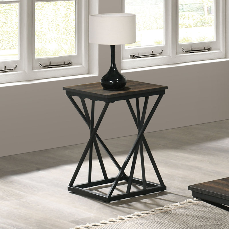 Ensemble de tables basses 3 pièces Nolan, Bois brun foncé