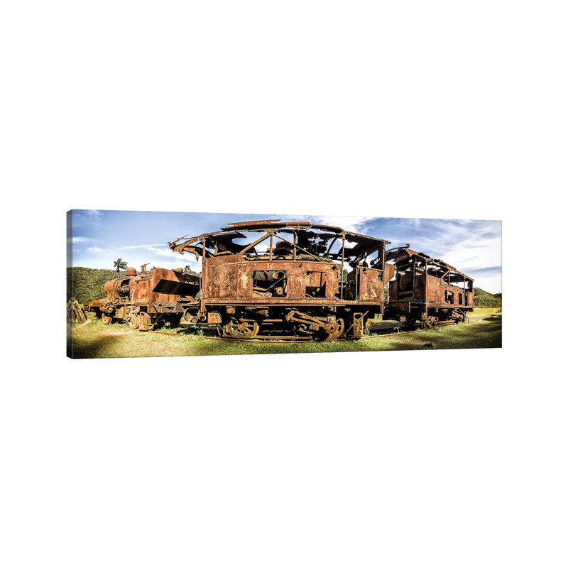 Rusty Train by Glauco Meneghelli - Print on Canvas, 121.92 cm H x 40.64 cm W x 1.91 cm D, Wrapped Canvas
