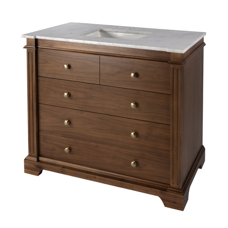Ensemble de meuble-lavabo simple 42 po Garza, Noyer brun