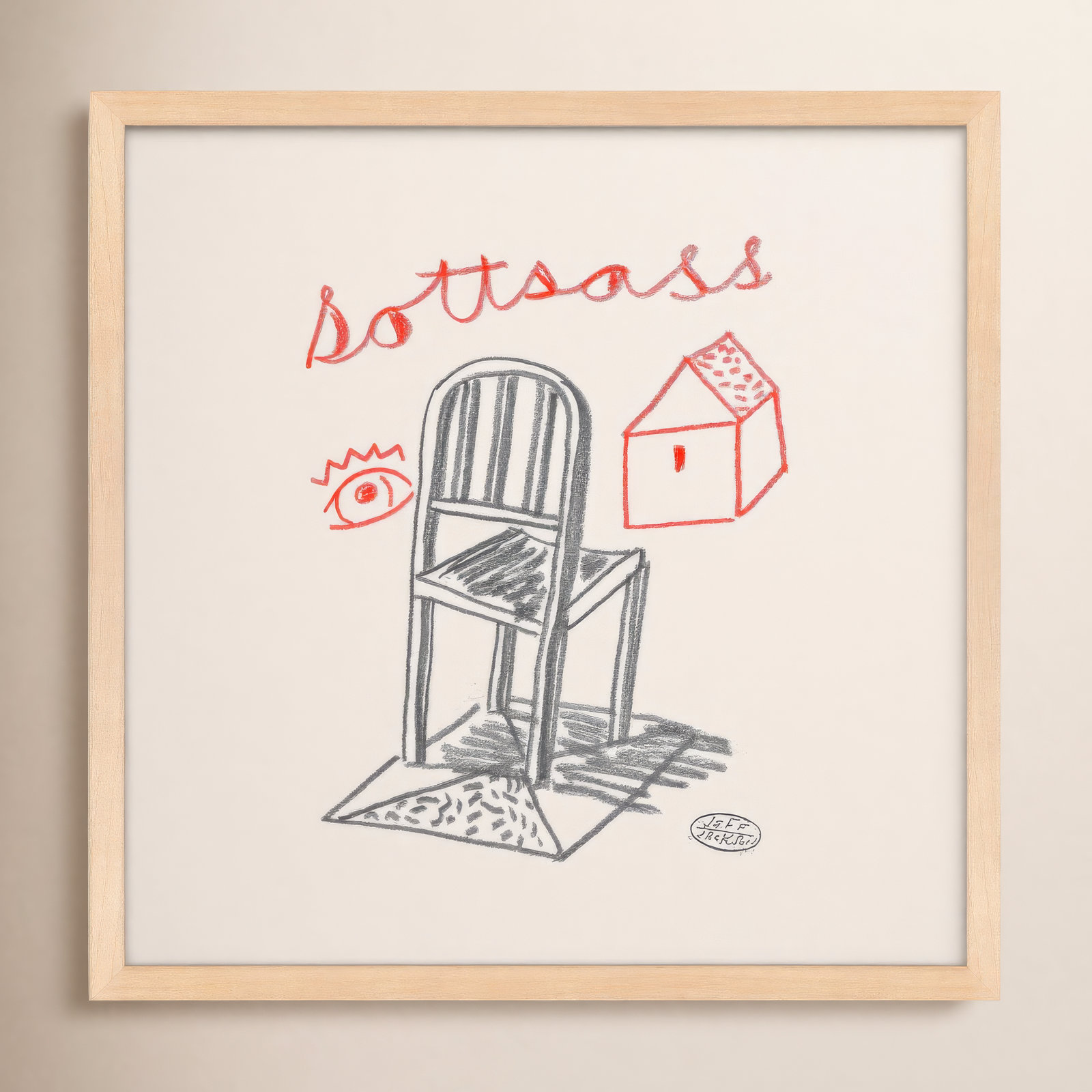 Chairs Sottsass by Jeff Jackson, Maple Single Picture Framed Paper, 10" W x 10" H