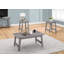 Ensemble de table de bout de 3 pièces en stratifié gris de style transitionnel, parfaite pour prendre le café ou comme décoration dans le salon-22485502
