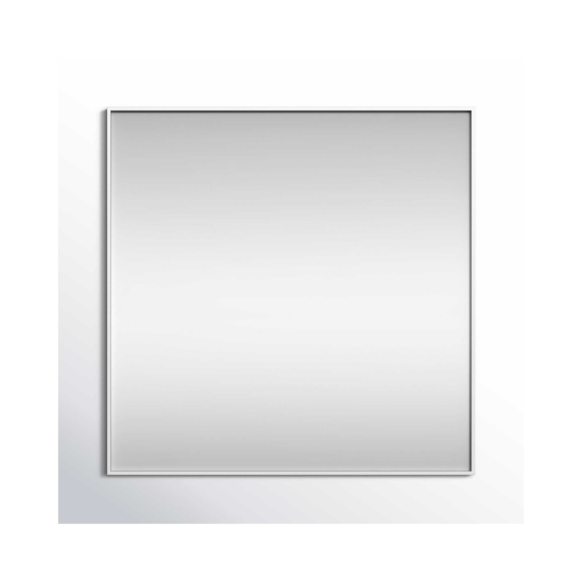 Valparaiso Metal Square Wall Mirror, Silver, 42"  x 42" 