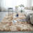 Fluffy Tie-Dye Gradient Area Rugs Carpet Rugs Bedroom Soft Long Plush Rug, Brown, 19.68 X 63"-1417441659-1417441658