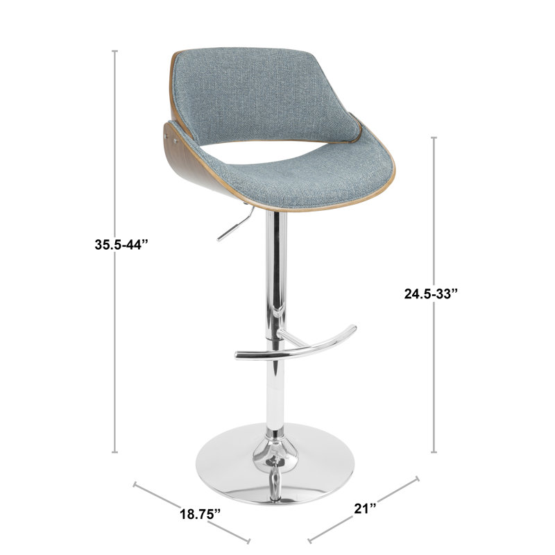 Betuel Swivel Upholstered Adjustable Height Counter Stool with Metal Frame
