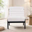 Chaise d'appoint Living Fluffy grise avec structure en bois massif naturel-830046927-830046926