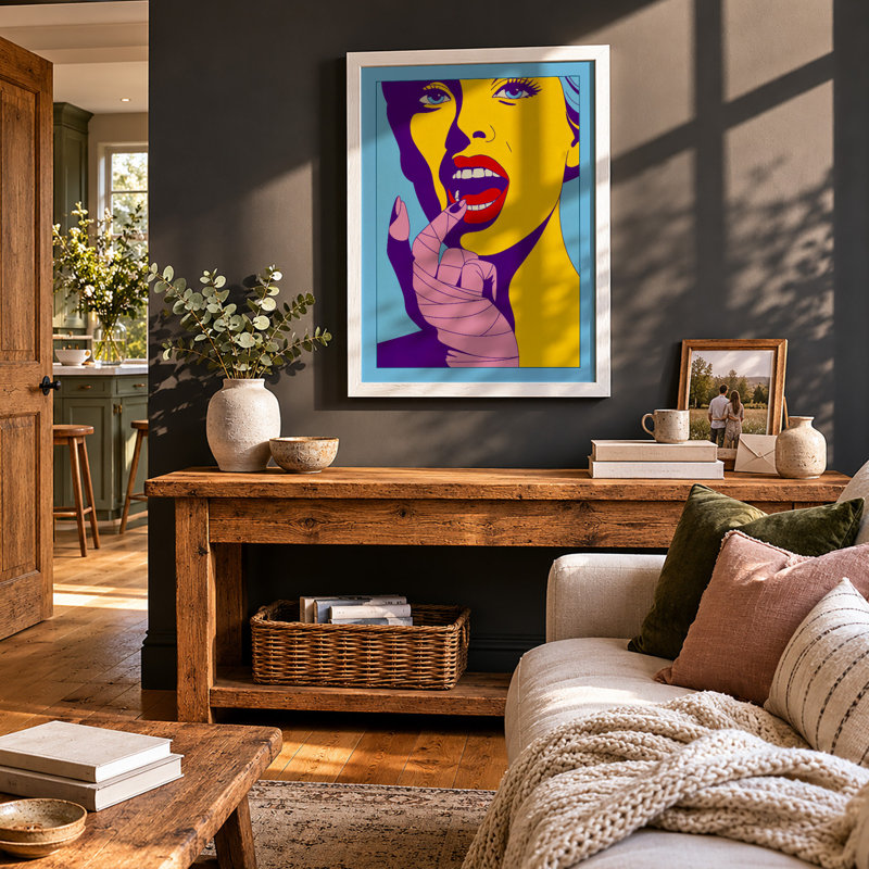 Vivid Pop Portrait Pop Art - Print, Unframed, A4 - 29.7 x 21.0 cm