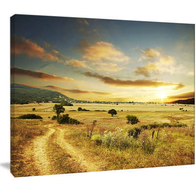 Beautiful Beautiful Prairie Prairie Sunset - reproduction de photo sur toile tendue