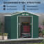 Light Brown 7 X 4ft Metal Garden Storage Shed, Outdoor Tool Shed With Vents, Foundation Kit & Lockable Double Doors-128881257
