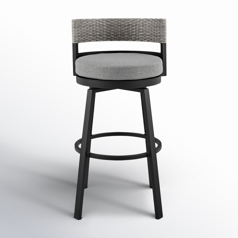 Chave Patio Bar Stool with Cushion, Bar Stool (30" Seat Height)