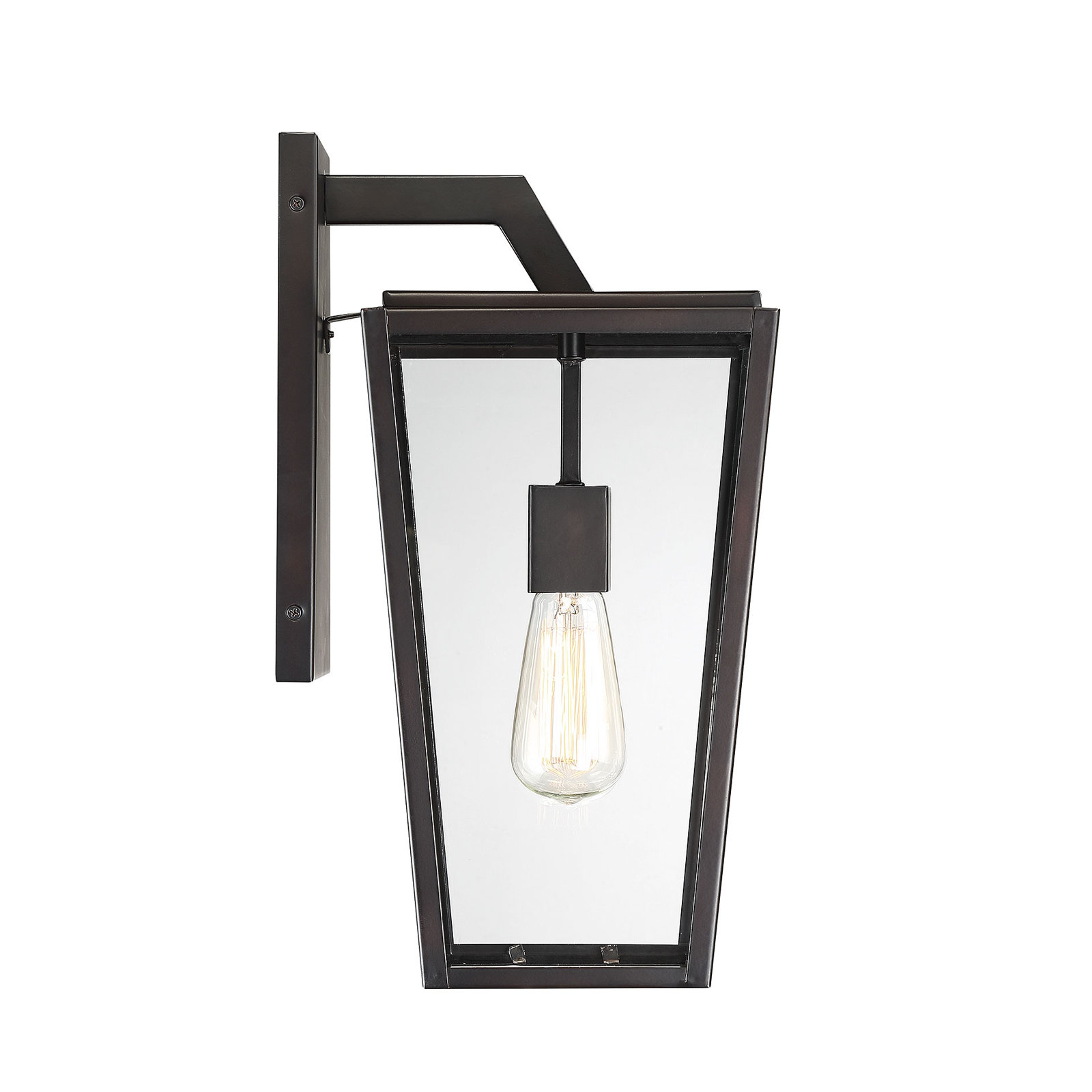 Breton Outdoor Wall Lantern, 16.375" H x 8" W x 8" D