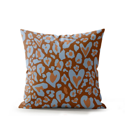Coussin d'intérieur carré en simili suède à imprimé animal Didi