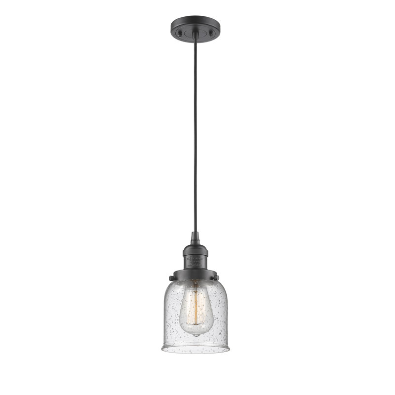 Luminaire suspendu 1 lumière à une cloche, H 8,88 po x l 5 po x P 5 po, Bronze huilé