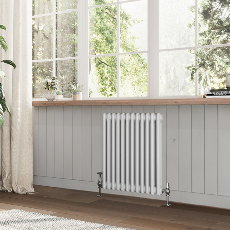 Uxbridge Horizontal Traditional Colosseum Radiator, White, 600mm H x 785mm W x 70mm D
