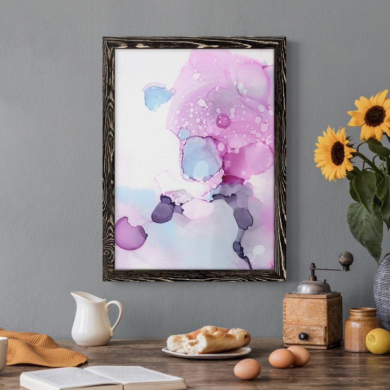 Fluent Magenta IV - cadre photo, impression sur toile, Noir, H 38 po x l 28 po x P 1 po