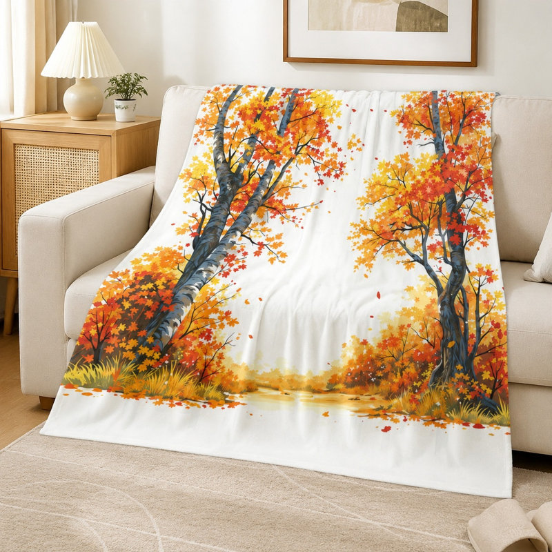 Jeté douillet en flanelle Cozy Tree, L 80 po x l 60 po