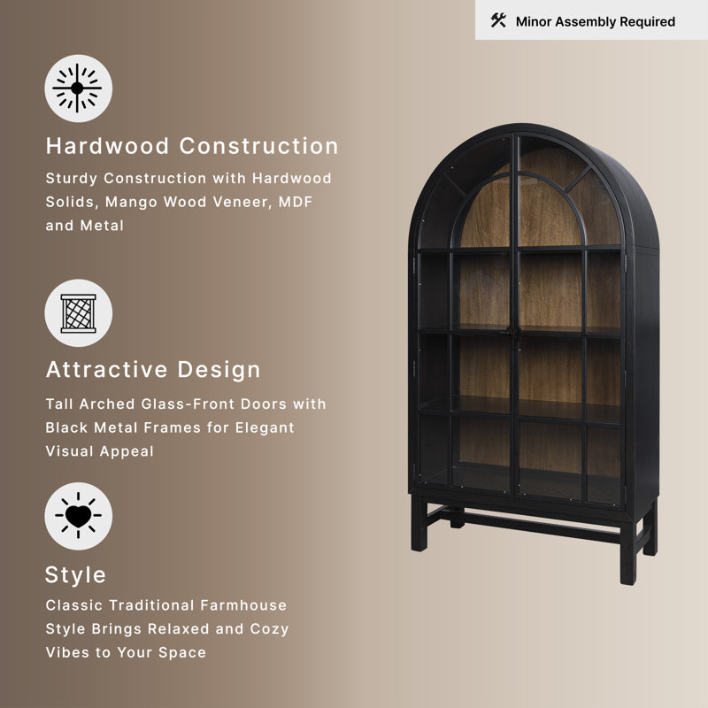 Kanisha Display Cabinet, Black