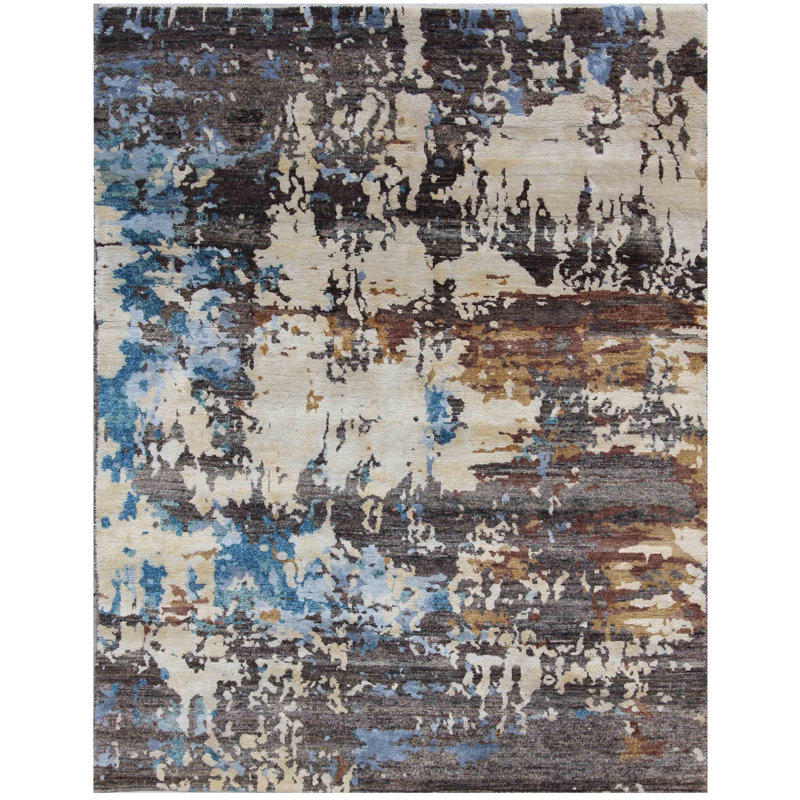 Geometric Hand Knotted 146cm X 196cm Area Rug