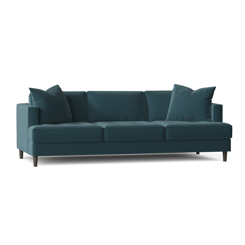 Upholstered 84'' Sofa, Heavenly Sapphire Chenille