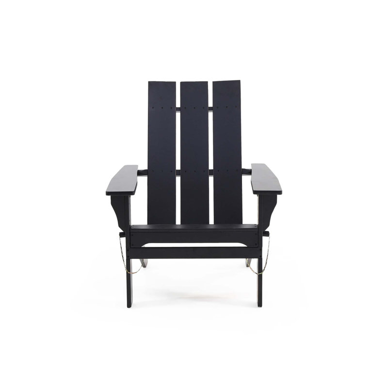 Zuma Foldable Adirondack Chair, Black
