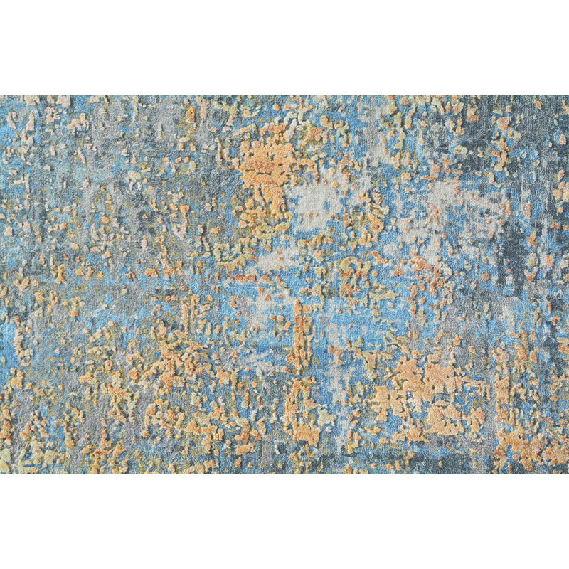 Wool Abstract Area Rug, Rectangle 9' x 12'