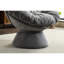 Fauteuil d'appoint confortable pivotant à 360 ° - Chenille gris foncé pour une chambre à coucher-1207711531