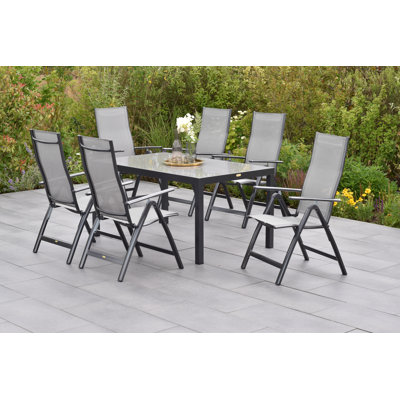 Mariah 6 - Person Patio Dining Set with Rectangular Table
