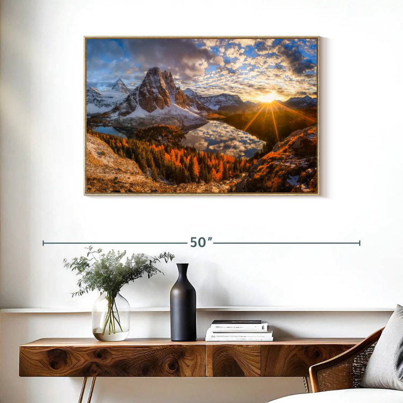 Le paradis sur terre, Cadre flottant en bois naturel, 37 po x 25 po