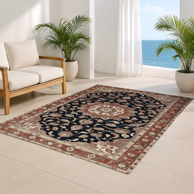 Tapis d'intérieur et d'extérieur brun Persian