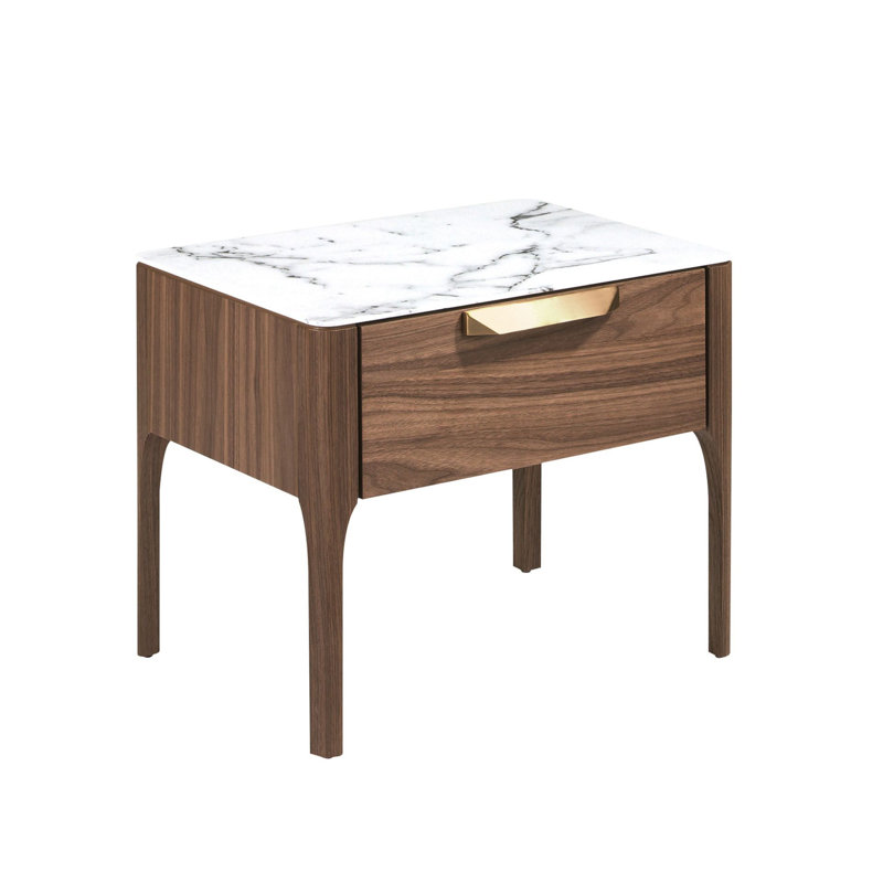 55cm W Manufactured Wood Bedside Table