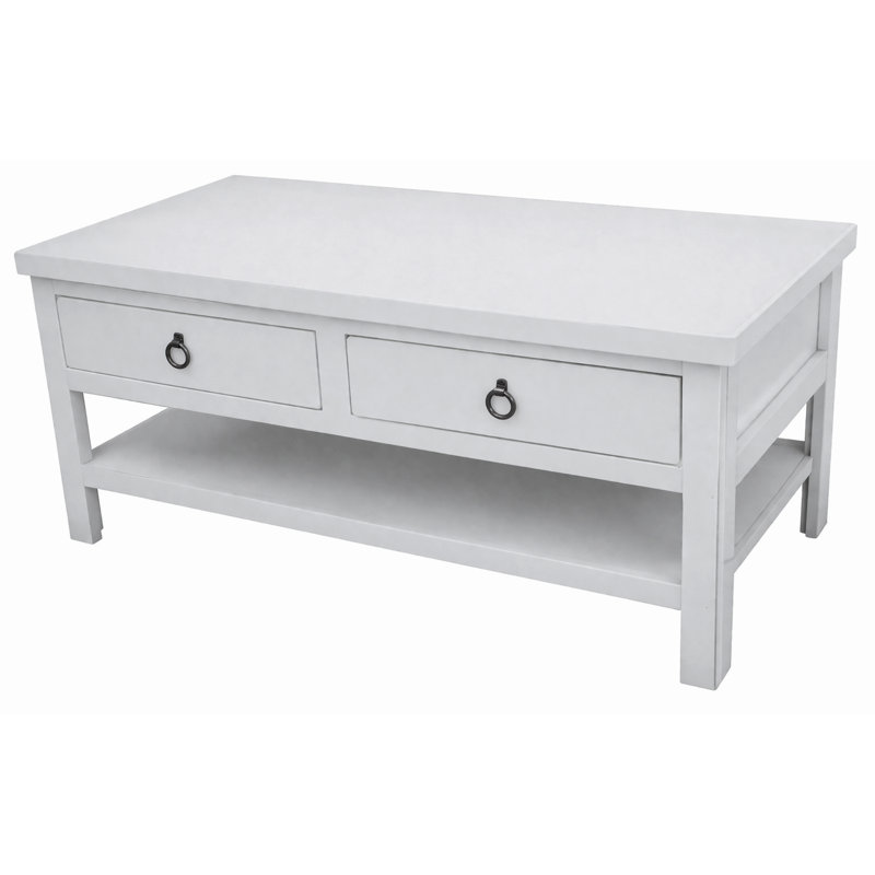 Bloomingdale Solid Wood Coffee Table, Bright White