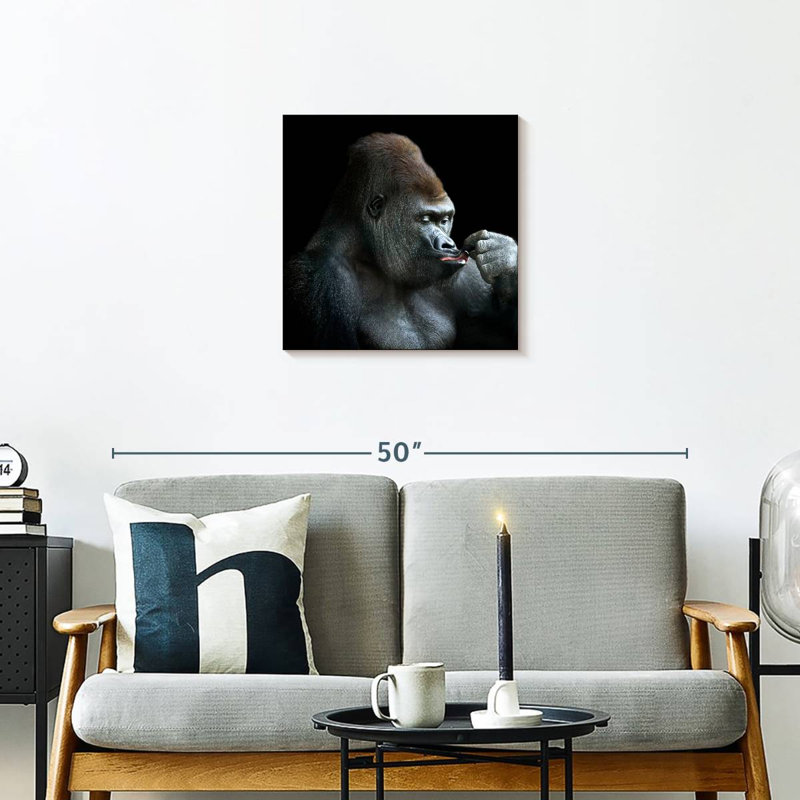 Brampt Relaxing Gorilla, 20" H x 20" W