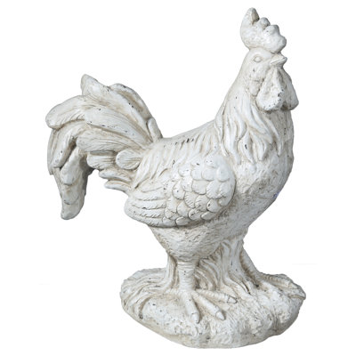 Statue coq debout en fiberstone Bradly