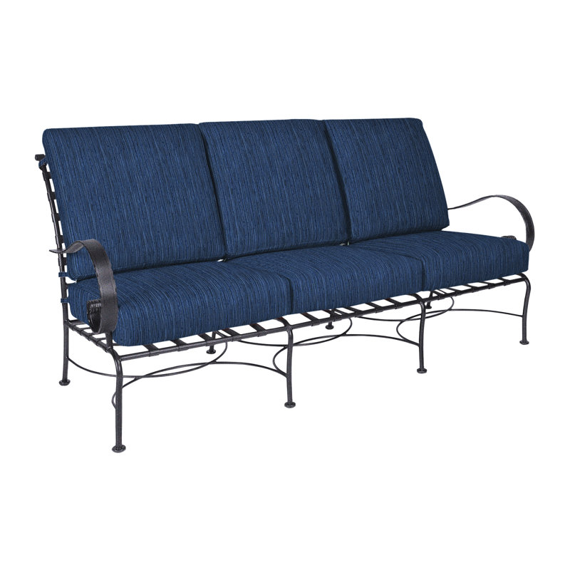 Classico Outdoor 3 - Seat Patio Sofa, Graphite, Alcazar Redwood