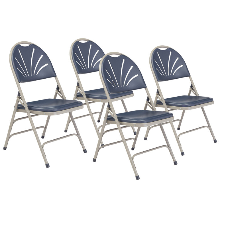 Chaise pliante NPS 1100 Series Deluxe, Bleu foncé / gris