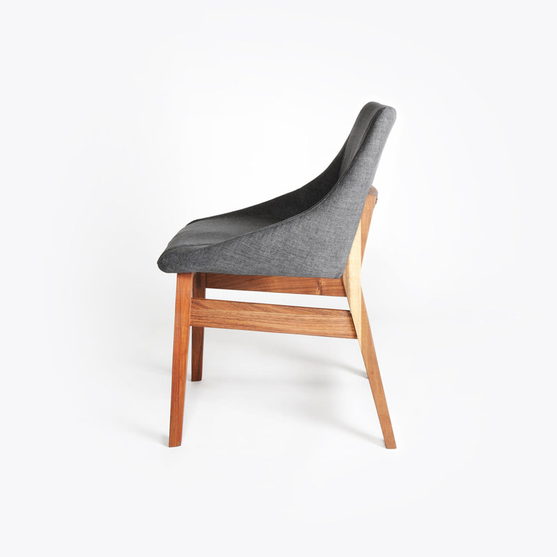 Pirwi Fabric Upholstered Side Chair, Graphite