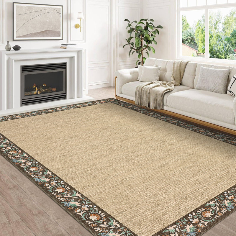 Washable Area Rug Modern Modern Area Rug Low Pile,Non-Slip Soft,Mark-Resistant,Collapsible Carpet for Living Room,Bedroom,Dining Light