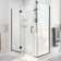 Unidoor-X 35" W x 34.375" D x 72" H Frameless Rectangle Shower Enclosure with Fixed Panel